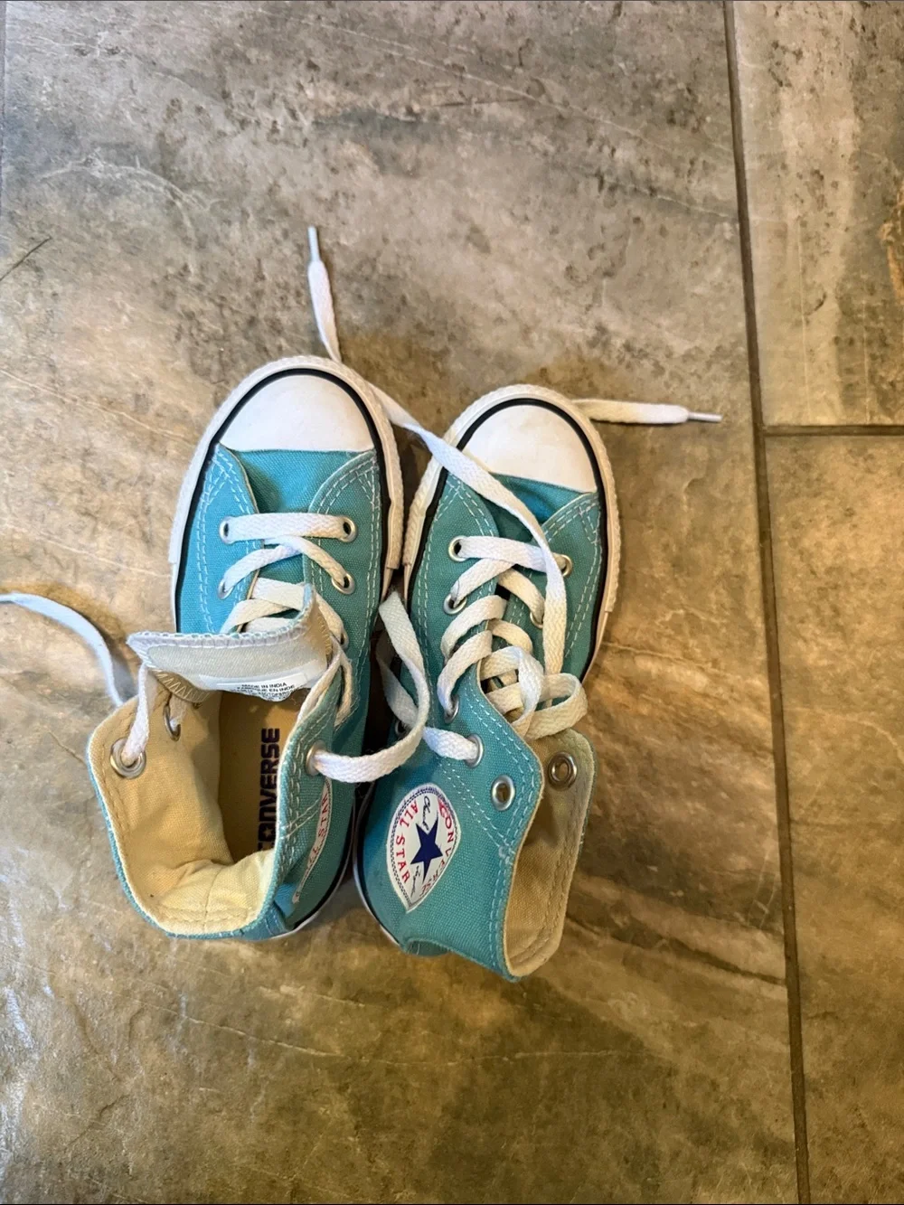 Converse Kids High Top Sneakers - Aqua
